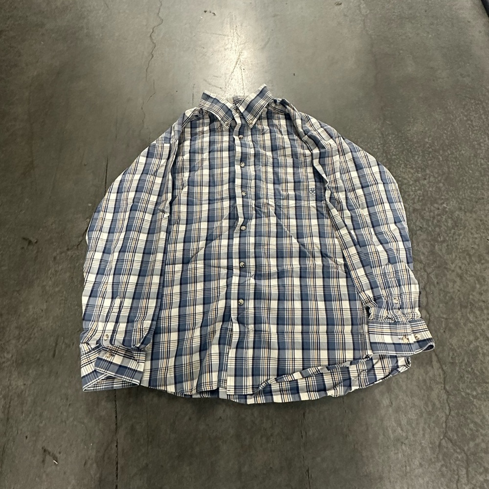 ARIAT Pro Series Long Sleeve Checked Rodeo Shirt Size XL
